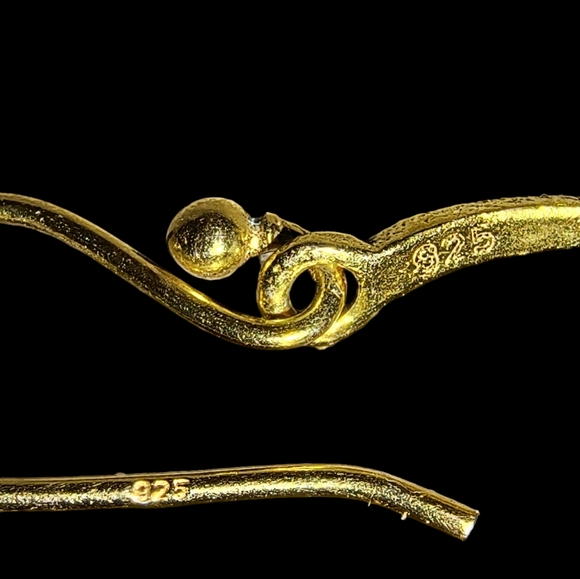 Amethyst and Gold Vermeil Over Sterling Silver Dangle Earrings - Picture 8 of 8